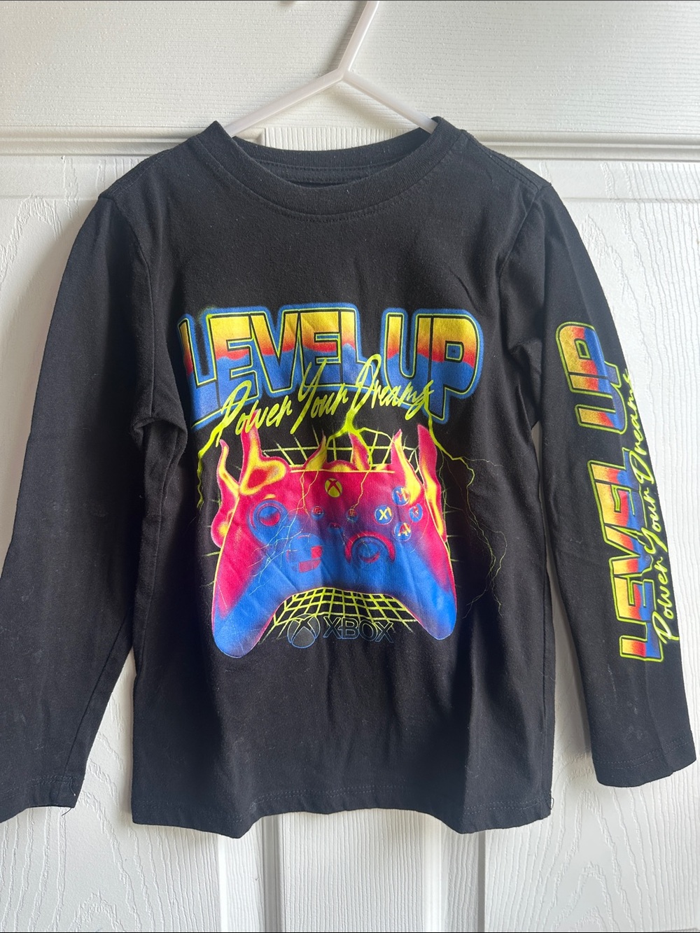 Xbox 'Level Up' Black Long-Sleeve Kids Tee